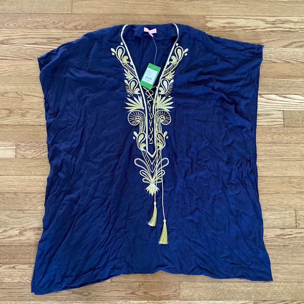 Lilly Pulitzer Chai Caftan Navy